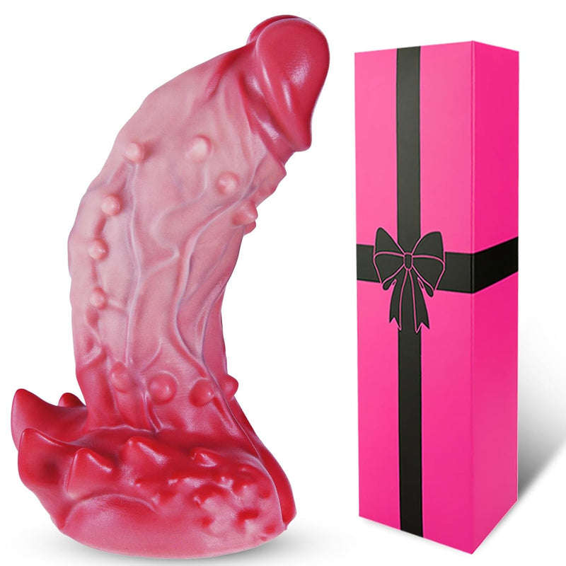 3" Diameter Extra Huge Large Thick Monster Dildo For Men Women, 8.8" Soft Silicone Realistic Curved Wide Fantasy Dildo With Strong Suction Cup, Anal G-Spot Clitoral & Vaginal Sex Toy For Advanced