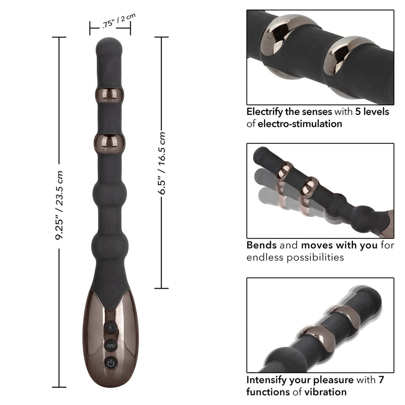 Volt Electro-Beads Vibrating Anal Plug, 7-Function Beaded Butt Vibrator Se-4310-50-3