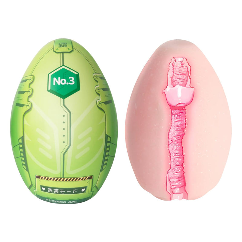 Male Masturbator Egg Pocket Pussy Sleeve With Vagina Textured Masturbation Cup Reusable Sex Toys For Men Green