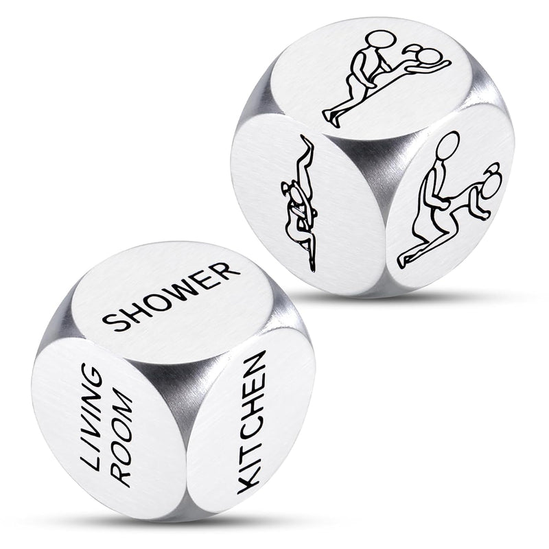 Bridal Shower Gifts For Him Her - Naughty Valentines Day Gift For Him Husband, First Valentines Gifts For Boyfriend Girlfriend, Adult Games Dirty Sex Position Dice, Naughty Sex Games For Bedroom