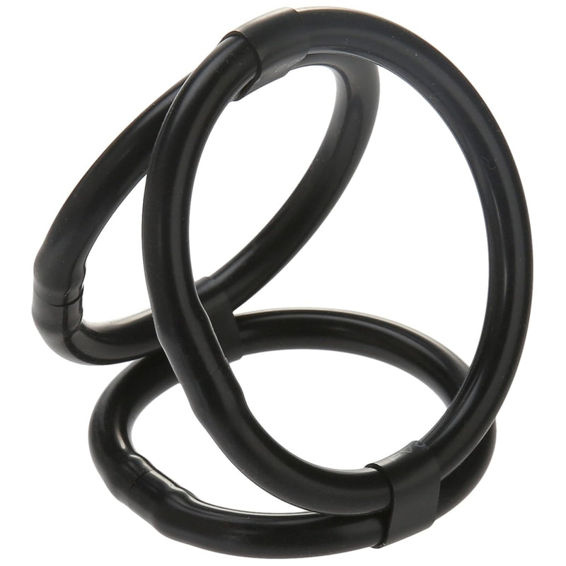 Easy Release Tri Cock And Ball Ring, Black (Vf888)