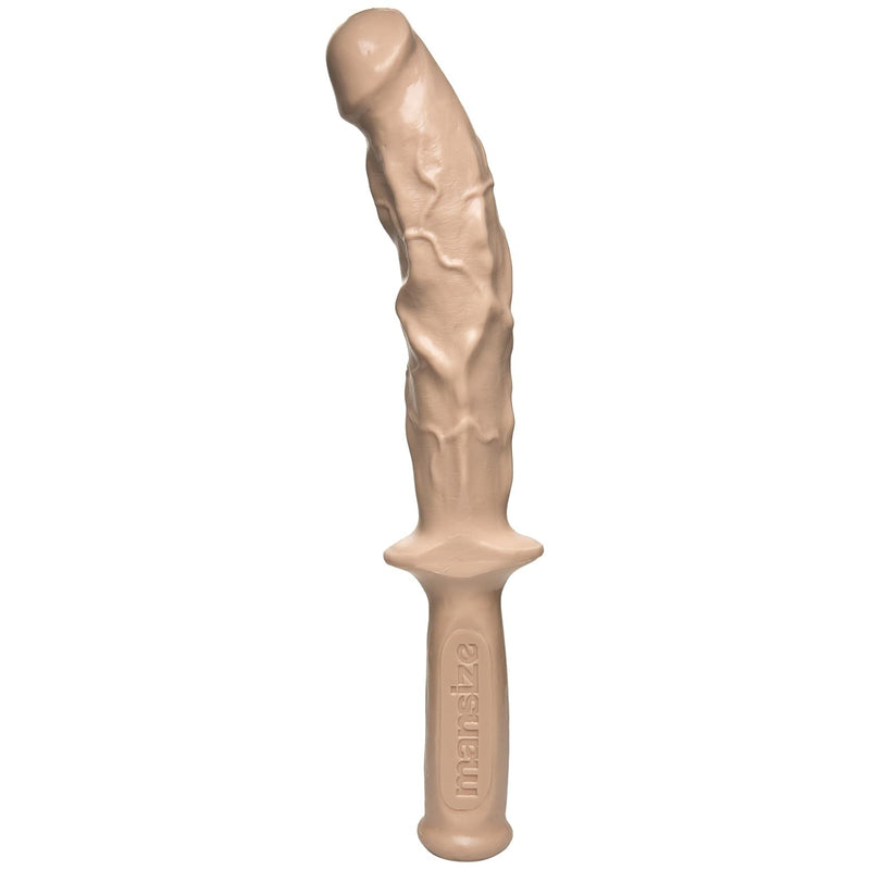 The Hard Rammer - 14.3 Inch Dildo With Handle - 9 Inches Of Veiny Insertable Pleasure With Hefty 2 Inch Girth - Highly Textured Dildo
