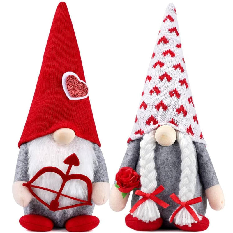 2Pcs Valentine Gnomes Plush, Valentines Day Decorations Valentines Decor For H