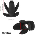 Hollow Tunnel Silicone Flared Expanding Butt Plug Stretcher Waterproof Ass Anchor, Four Petal-Shaped Anus Dilator Dilating Anal Stimulator Adult Sex Toys For Men Gay Women Couples Bdsm Games