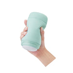 Puffy Mint Green Reusable Male Masturbator Pillowy Soft Pleasure Device