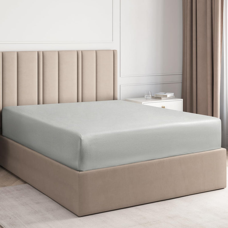King Size Fitted Bed Sheet - Hotel Luxury Single Fitted Sheet Only - Fits Matt