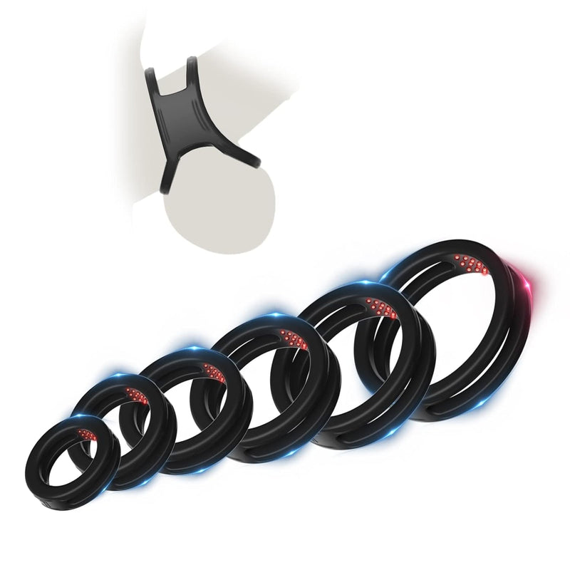 Silicone Penis Rings Set With 6 Different Sizes Cock Rings For Erection Enhancing, Long Lasting Stronger Sex Toy, Adult Sex Toys & Games