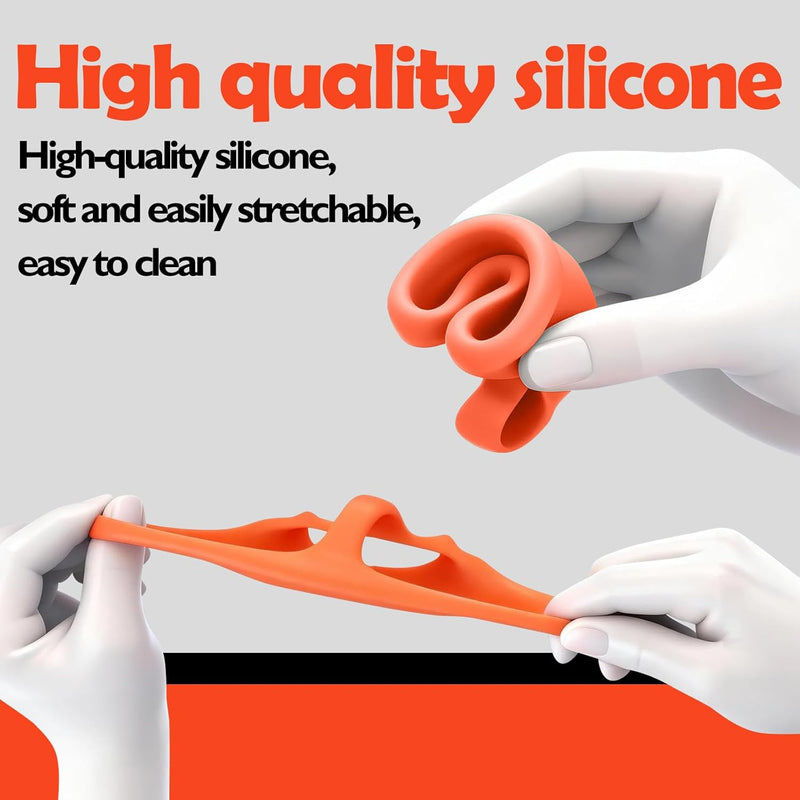 Testicle Toys Soft Testicle Crusher Cbt Silicone Chastity Devices For Men Testicles Gag Scrotal Restraints Scrotum Sex Bondage Bdsm Cock And Ball Torture Testicle Stretcher Sex Toy For Men (Orange)