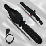20 Inches Double-Side Inflatable Huge Dildo Anal/Butt Plug, Super Big/Long Body-Safe Silicone Threaded Dildo Vaginal Stimulation Prostate Massage, Lesbian Beginners And Pro Users Adult Sex Toys