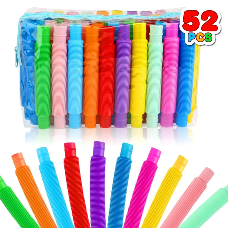 52 Pack Pop Tubes, Sensory Toys Party Favors For Kids 8 12 4 8 Fidget Toys For