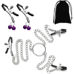 Adjustable Nipple Clamps With Chain Nipple Clips Clitoris Clamp Bdsm Adult Sex Toys Non-Piercing Nipple Rings For Women Adult Sex Toys
