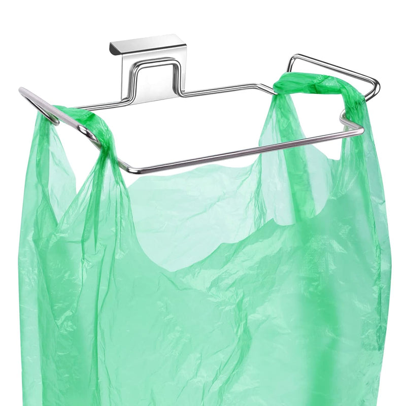 Large Stainless Steel Trash Bag Holder For Kitchen Cabinets Doors And Cupboards,