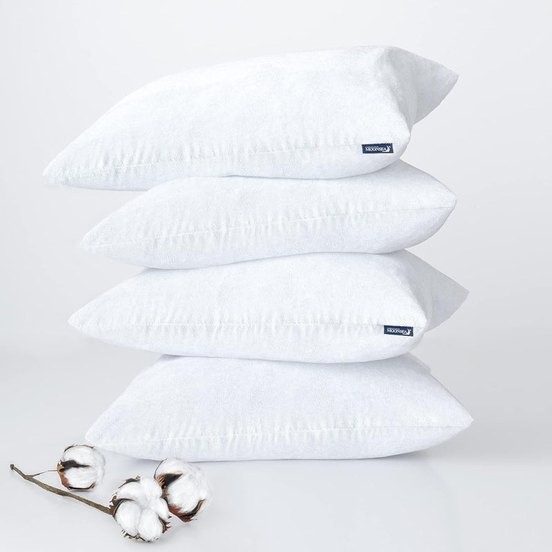 Waterproof Zippered Pillow Protector, 4 Pack Standard Size 20 X 26 Inch Pillow