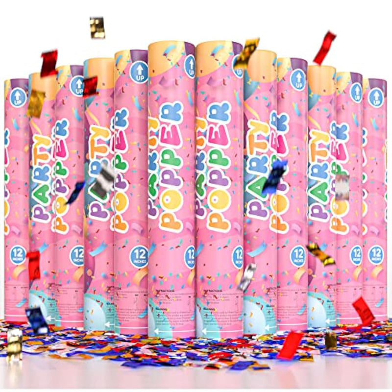 Confetti Poppers Confetti Cannon Kit | 12 Pack