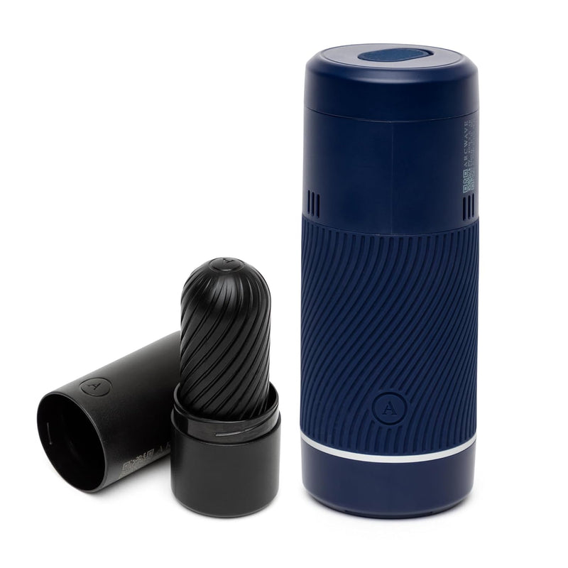 Pow Blue Male Masturbator & Ghost Black Textured Reversible Penis Stroker - Sex Toys For Men Bundle