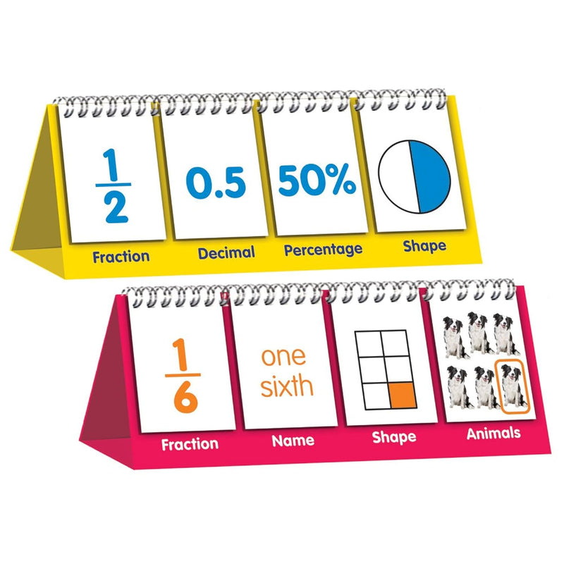 Junior Learning Fraction Flips Double-Sided Flip Stand, Ages 6-9, Fractions