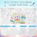 Mermaid Giant Coloring Poster for Kids, 30 x 72 Inch Large Color-In Activity Sheet
