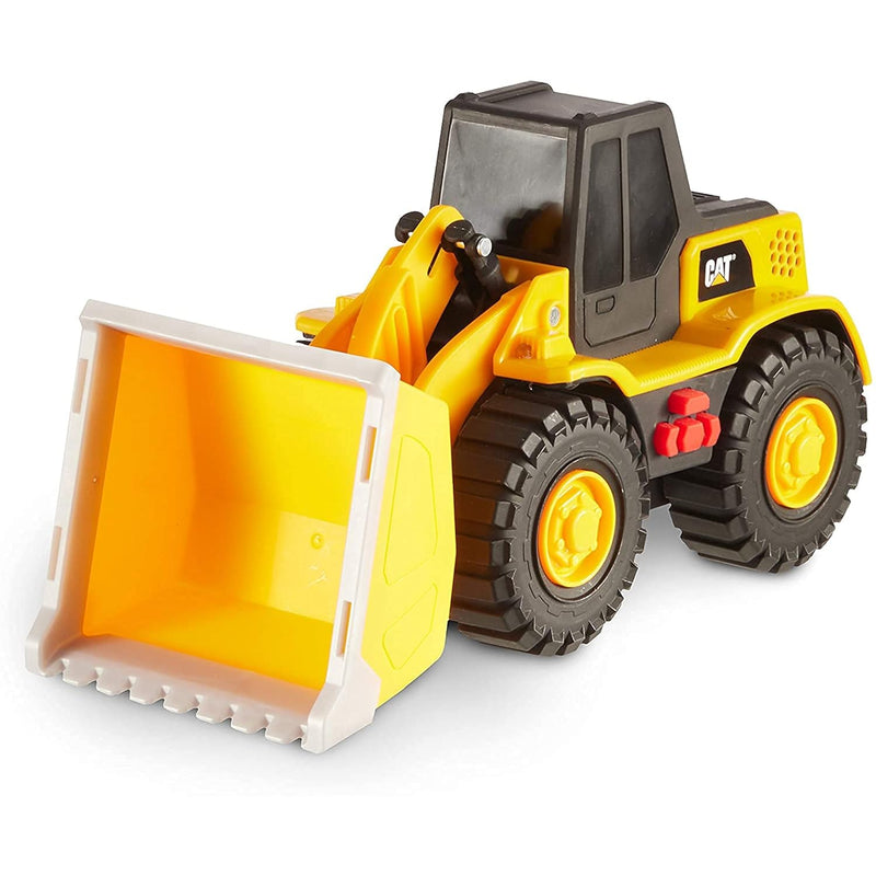 CAT Construction Toys, 10" Tough Machines Toy Front Loader With Lights & So
