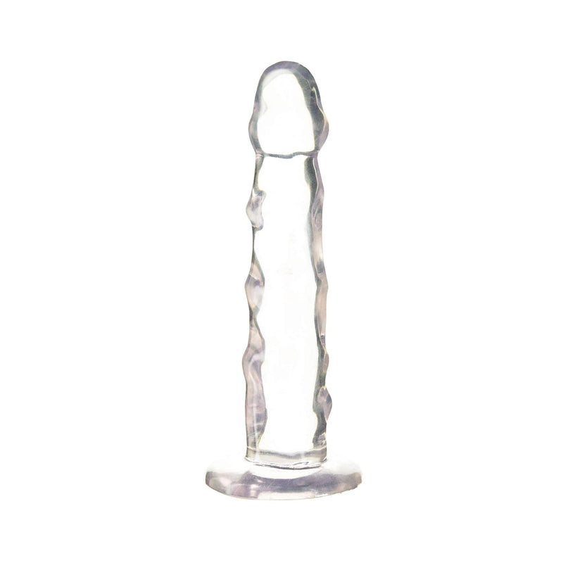Dildo With Suction Cup, Ultra-Raised Ridges, Adult Sex Toy, Crystal Clear, 7"