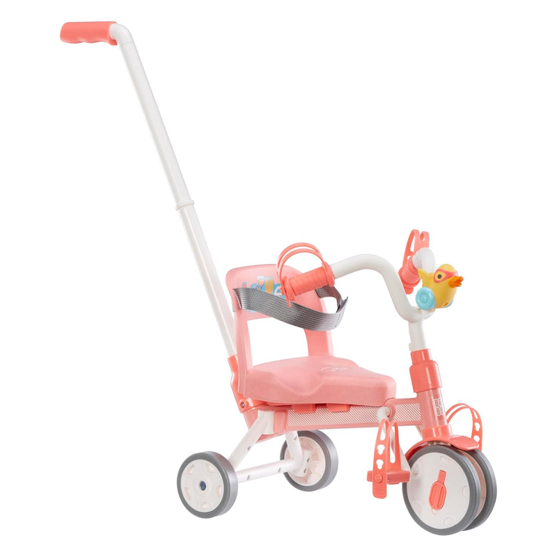 Baby Doll Tricycle With Push Handle And Rolling Wheels For Indoor/Outdoor P