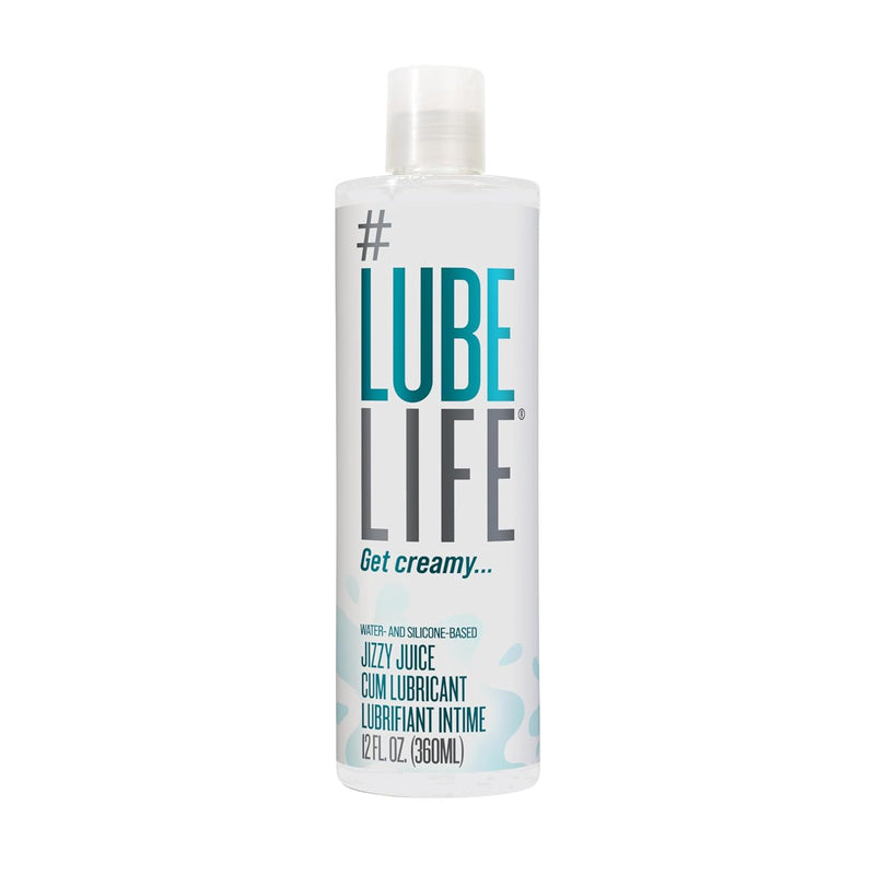 Lubelife Jizzy Juice Cum Lube Thick, Creamy Lube For Men, Women & Couples – Realistic Look & Feel, Hybrid Formula, Hypoallergenic Personal Lubricant, 12 Fl Oz