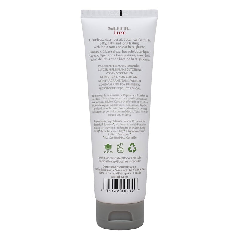 Sensual Luxury - Luxe Sex Lube - Lightweight Non Sticky Water Based Lube - Botanical Sex Lubricant For Women, Men, & Couples, 4 Oz