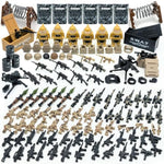 Military Weapon Pack Army Accessories Kits Toys Include Camouflage Guns Shields E.O.D Suits For Army Soldiers Weapons Equipment Gear Set Compatible With Major Minifigure Building Block Toy (200+Pcs)
