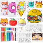 72 Pcs Magic Foam Texture Painting Kit with Paper, Brushes & 3D Effect Art Supplies