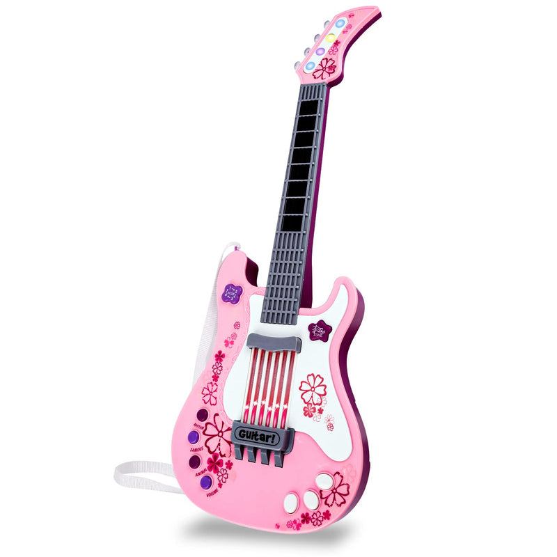 M SANMERSEN Kids Guitar for Girls Music Toys Guitar for Kids Toddler Electr
