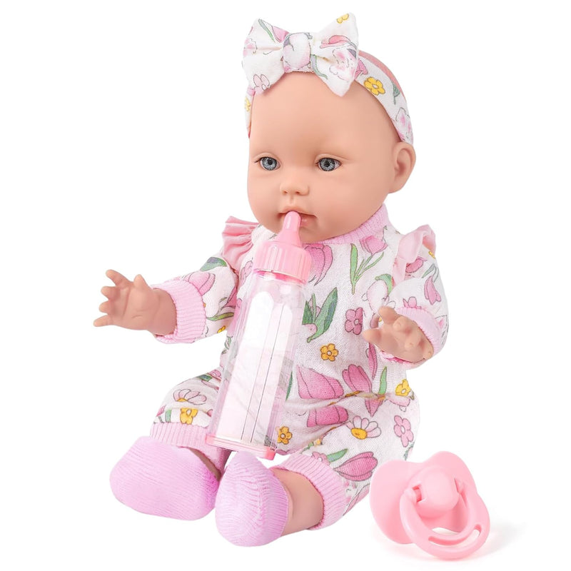 12" Girl Baby Dolls With Doll Clothes And Accessories,First Baby Doll Plays