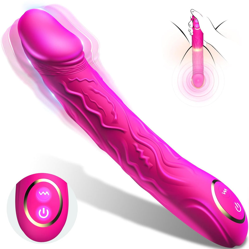 Womens G Spot Vibrator Dildos, 9" Realistic Dildo For Women Clitoris Vagina Anal Sex Stimulation With 10 Powerful Modes, Female Vibrating Penis Vibrator Couple Sex Toy & Games