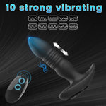 10 Mode Thrusting Anal Plug with Remote Control for Men and Women