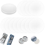 300 Pcs Clear Pin Maker Supplies for Badge Making 2.76" Transparent Protective Films