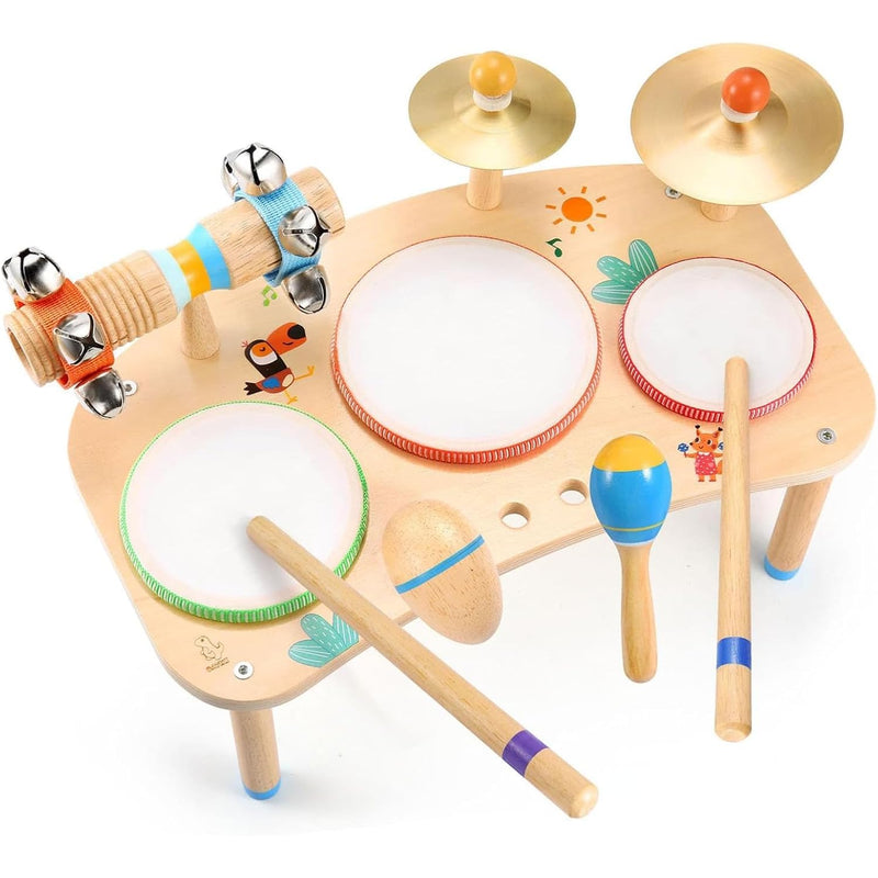 Kids Drum Set 11 In 1 Musical Instruments For Toddlers Baby Preschool Educa