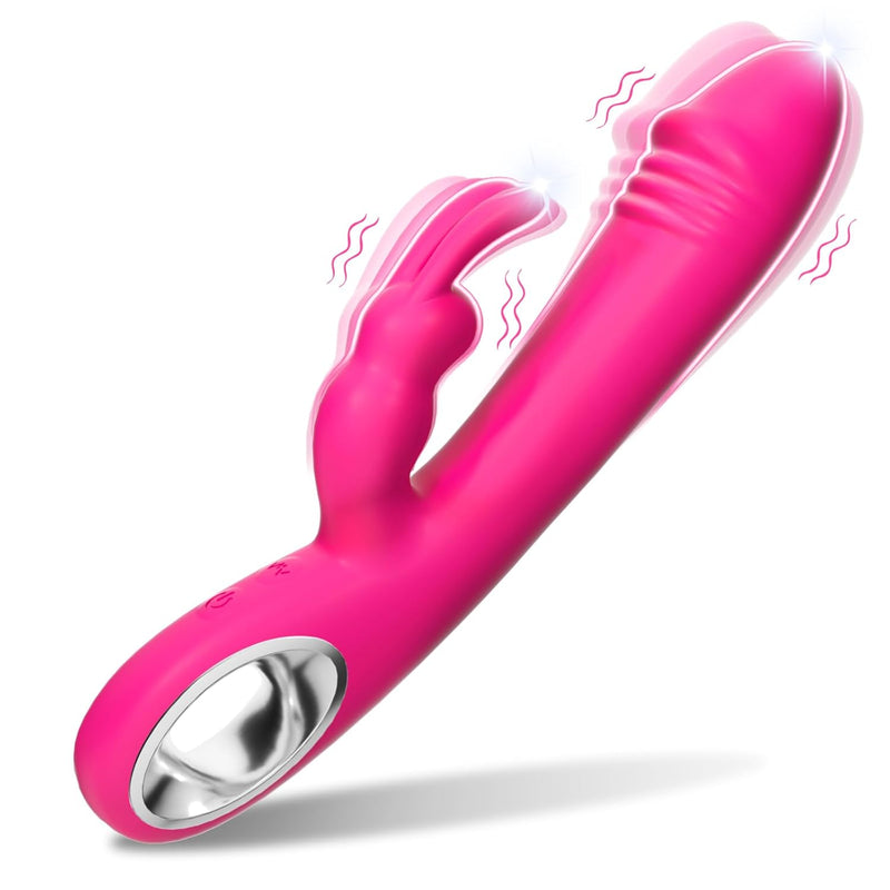 Rabbit G Spot Clitoral Vibrator Dildo, Clit Vibrators With 10 Vibraton Modes, Realistic Silicone Dildos For Women Pleasure, Waterproof Rechargeable Adult Sex Toys For Women Couples