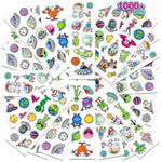 1000+ Alien Stickers, 100 Sheets Space-Themed Party Favors & Craft Supplies