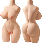 21 lb Realistic Sex Doll Torso with Articulated Skeleton & Textured Channels