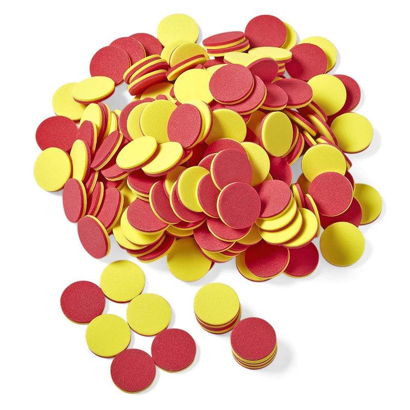 hand2mind Foam Two-Color Counters, Red and Yellow Counters, Counting Manipu