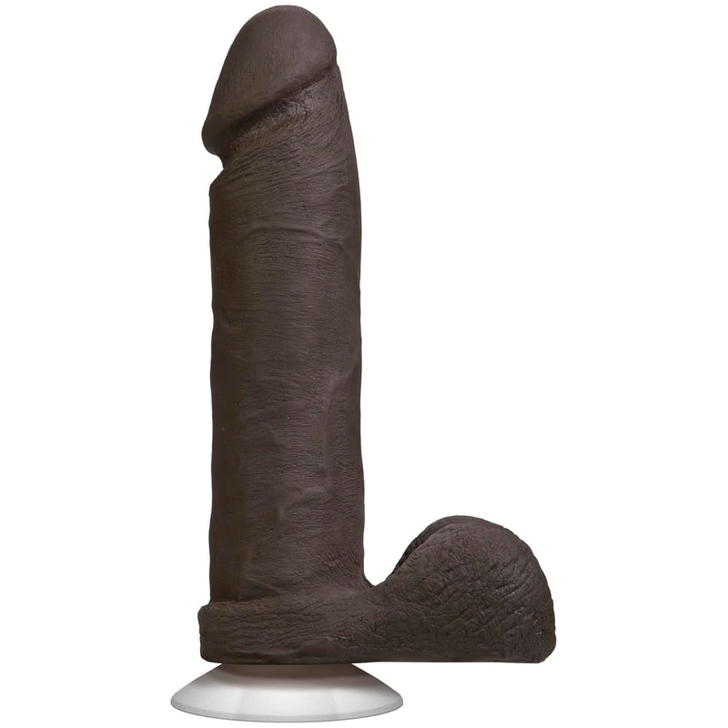 The Realistic Dildo - 8 Inch Ultraskyn Dildo With Removable Vac-U-Lock Suction Cup - F-Machine And Harness Compatible Dildo - For Adults Only, Chocolate
