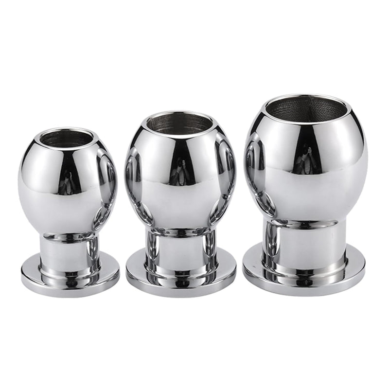 Hollow Butt Plug Stainless Steel Anal Dilator Adult Sex Toy: Metal Anal Plug Training Kit Hollow Butt Tunnel Plug Anal Toy For Women (Sml)