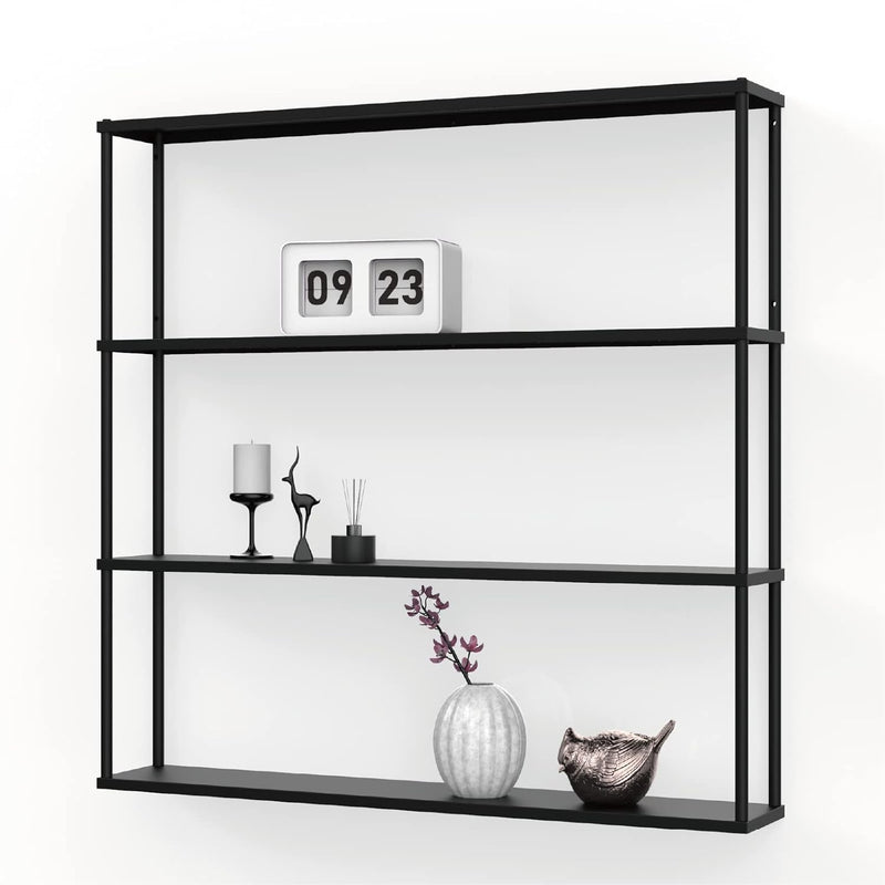 Wall-Mounted Steel Floating Shelving Unit For Kitchen, Storage Or Display Use