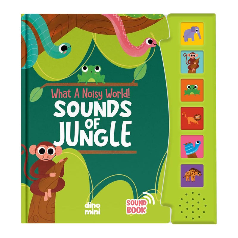 What A Noisy World! Sounds Of Jungle Sound Books For Toddlers Musical Toys For