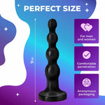 Super Long Anal Beads, Ultra Soft Liquid Silicone Anal Plug Flexible Butt Plug Prostate Massage Gay Sex Toys Anal Sex Toys For Men Women Couples, Black