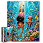 African Girl Sea Adventure 1000 Piece Jigsaw Puzzle for Adults