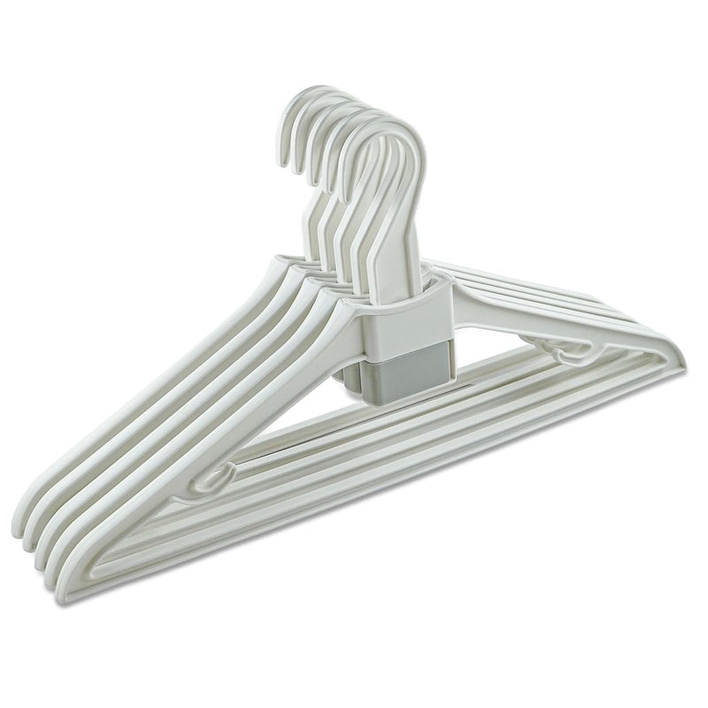 Premium Plastic Clothes Hangers 5 Pack- Durable,Non-Slip,Space Saving And Light-