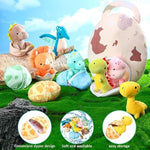 11 Pcs Easter Dinosaur Stuffed Animal Small Dino Plush Toy And Egg Bag Set Cute Stuffed Dinosaur Animals Plush Toys Soft Stuff Animals For Birthday Dino Themed Party(Cute)