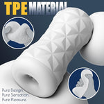 Male Masturbator with 3D Textured TPE Sleeve, Diamond Grip Case & Drying Stick