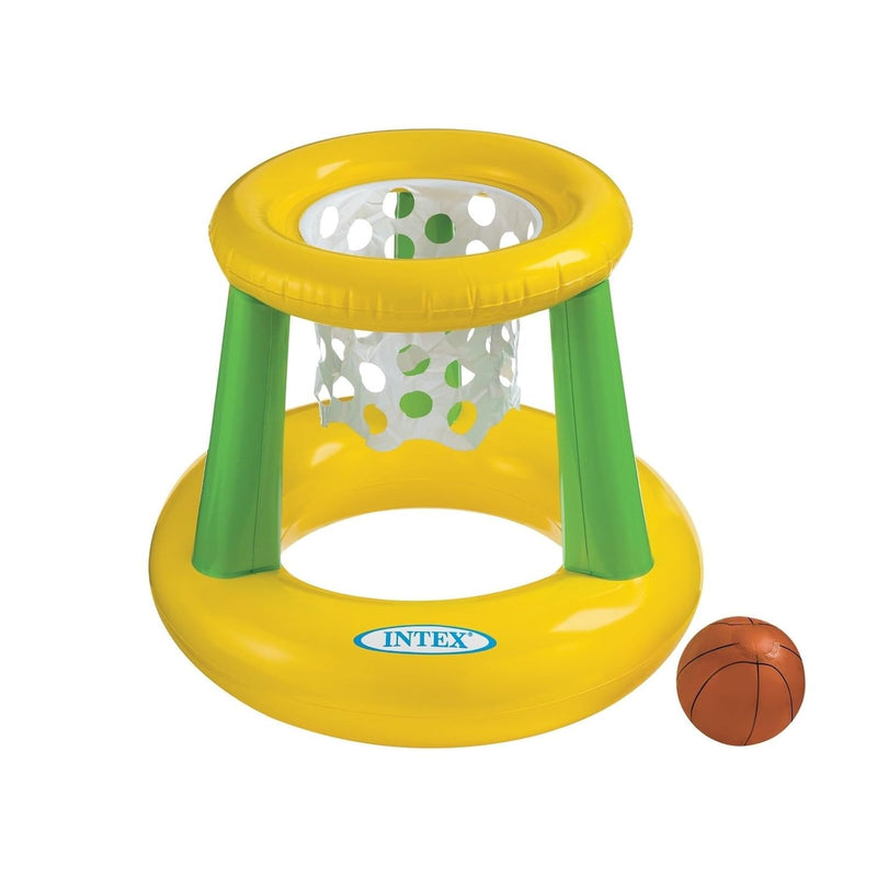 Intex - Floating Hoops 3, Incl Inflatable Pool Hoop & Basketball