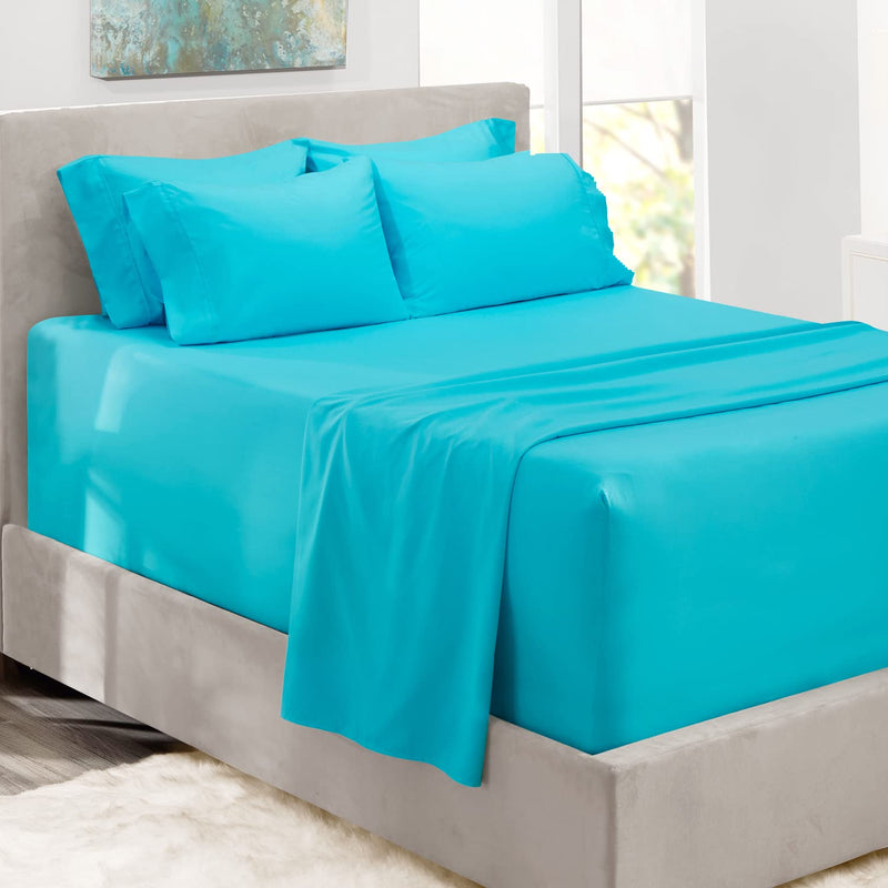 Bed Sheets, Luxury Soft 6 Piece Bed Sheet Set Extra Deep Pocket Fitted Sheets