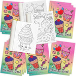 12 Pack Mini Ice Cream Coloring Books for Kids, Party Favors & Classroom Activities